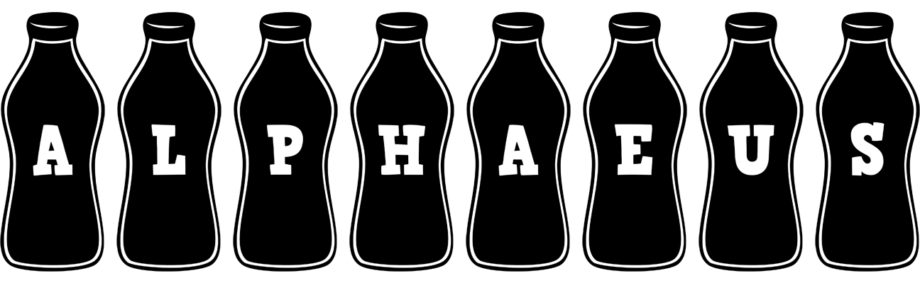 Alphaeus bottle logo
