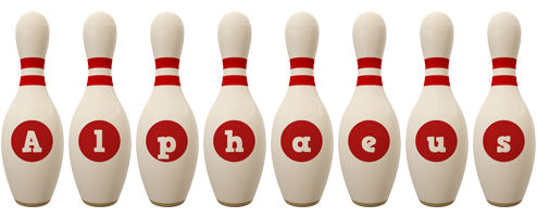 Alphaeus bowling-pin logo