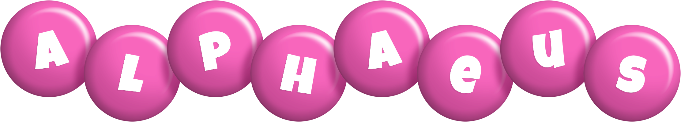 Alphaeus candy-pink logo