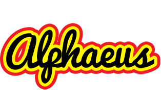 Alphaeus flaming logo