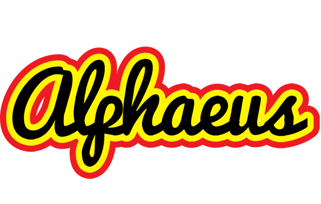 Alphaeus flaming logo