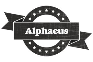 Alphaeus grunge logo