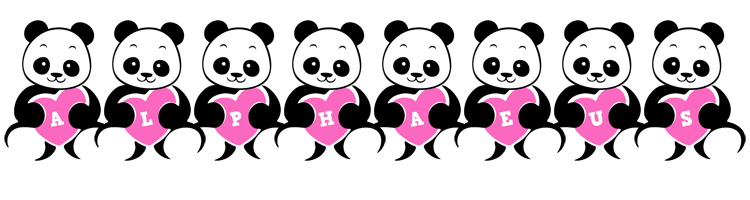 Alphaeus love-panda logo