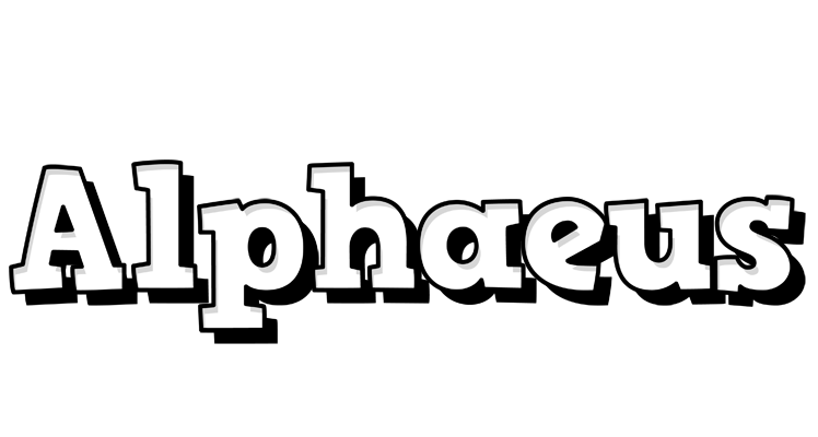 Alphaeus snowing logo
