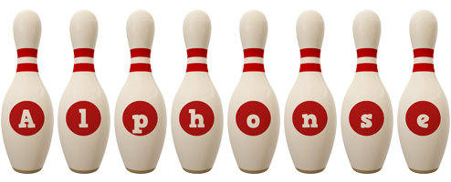 Alphonse bowling-pin logo