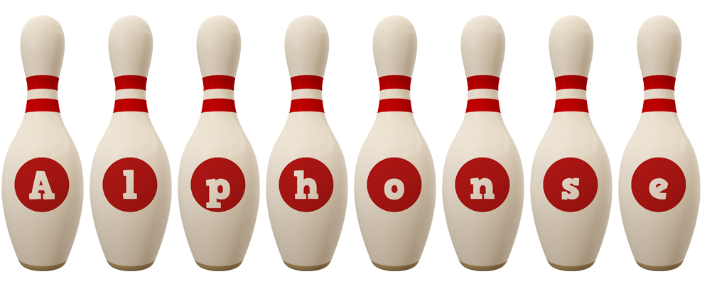 Alphonse bowling-pin logo
