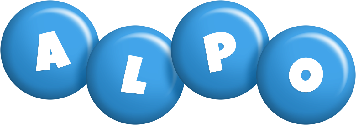 Alpo candy-blue logo