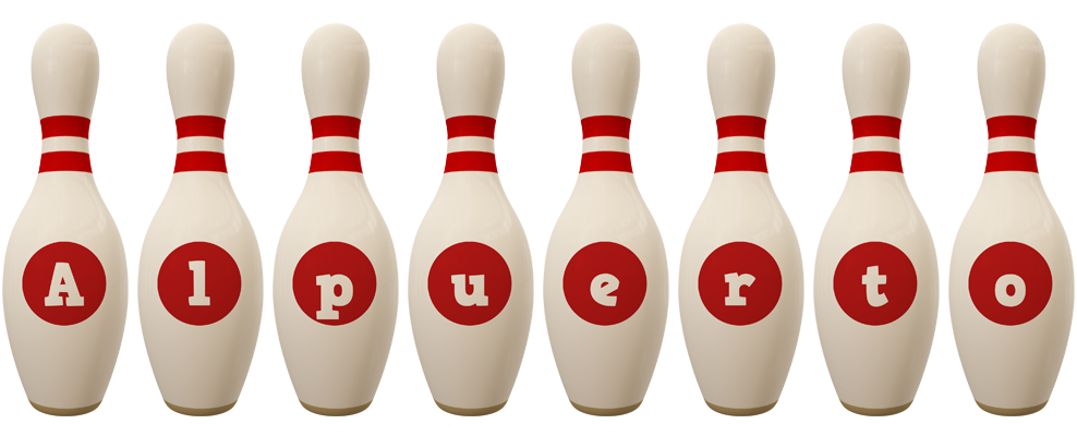 Alpuerto bowling-pin logo