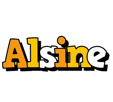 Alsine cartoon logo