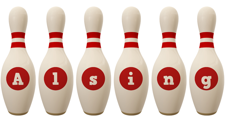 Alsing bowling-pin logo