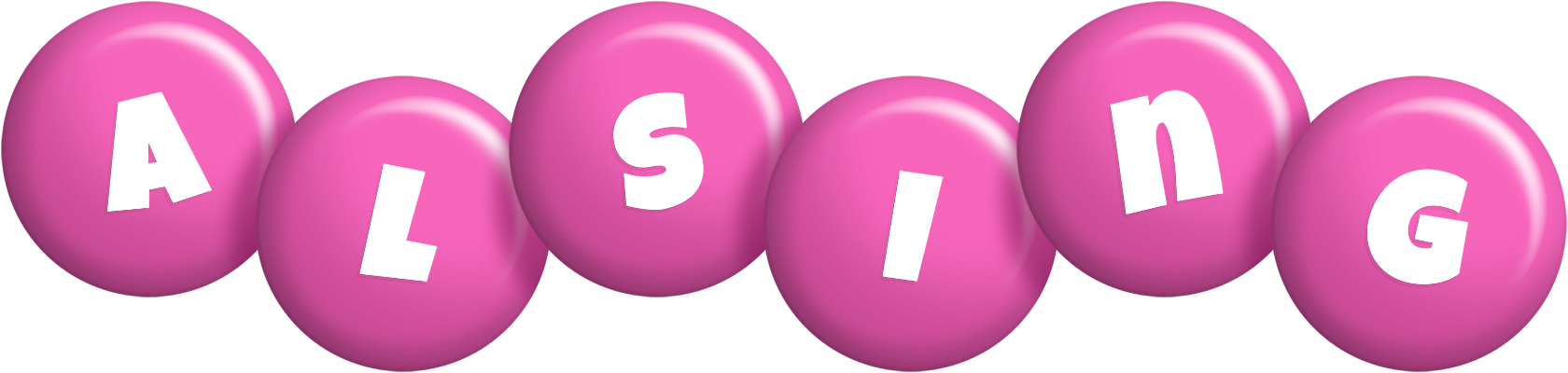 Alsing candy-pink logo