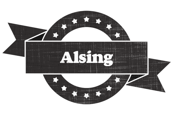 Alsing grunge logo