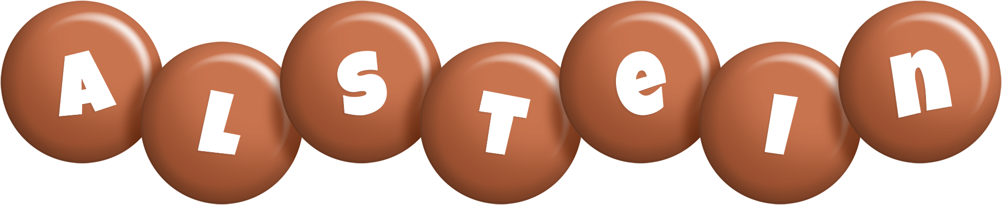 Alstein candy-brown logo