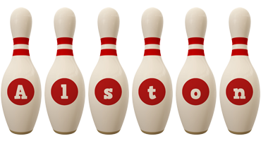 Alston bowling-pin logo