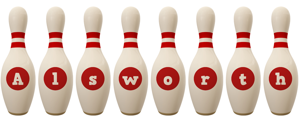 Alsworth bowling-pin logo