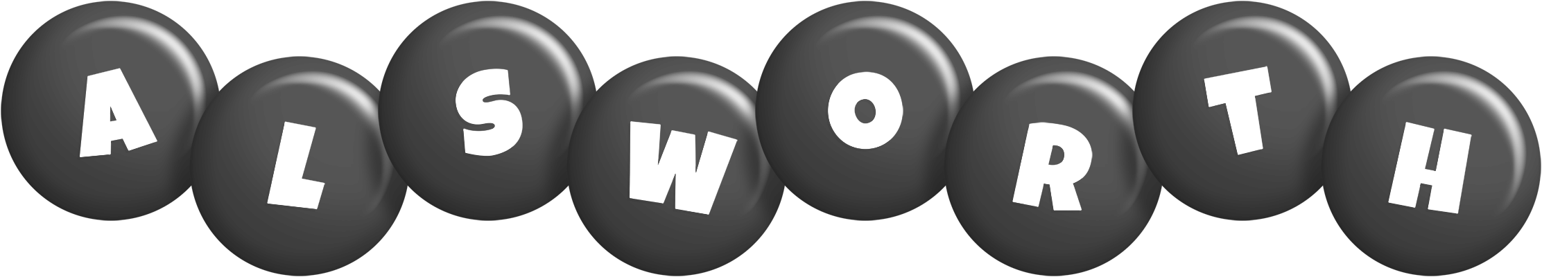 Alsworth candy-black logo