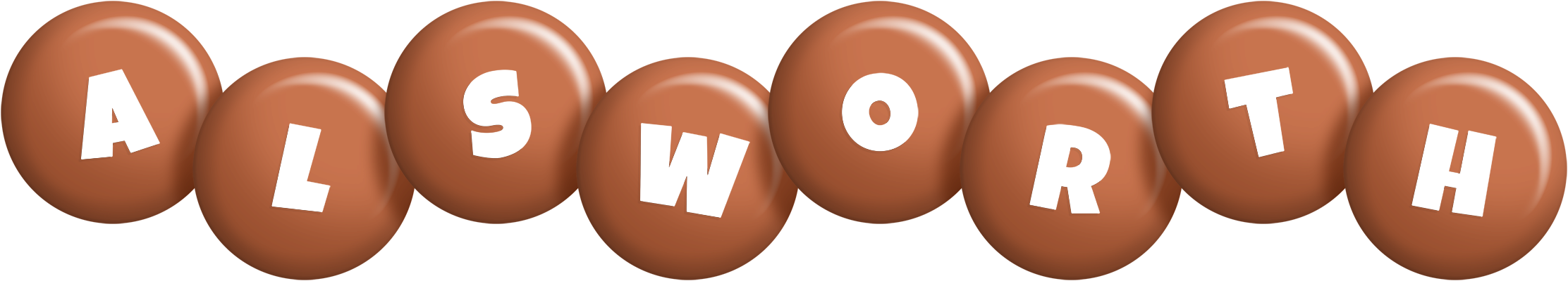 Alsworth candy-brown logo