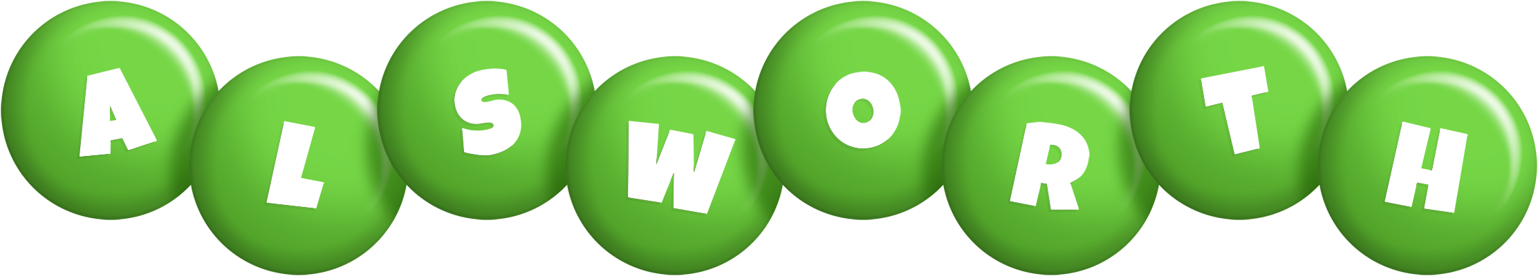 Alsworth candy-green logo