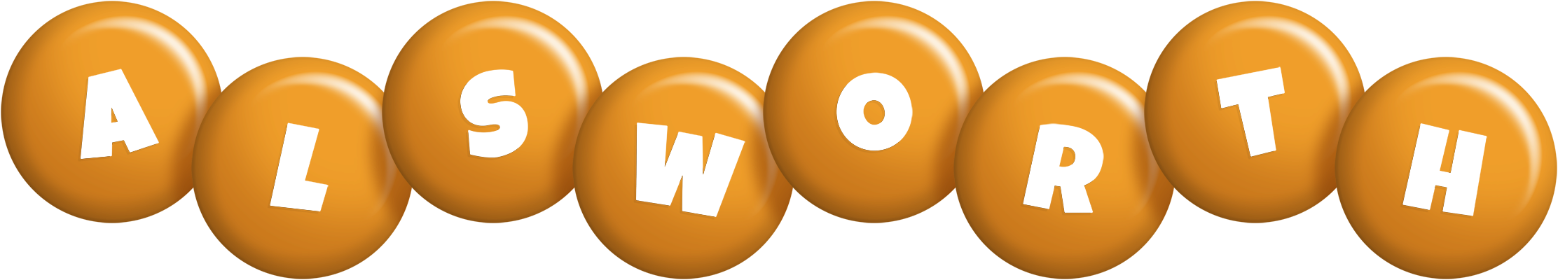 Alsworth candy-orange logo