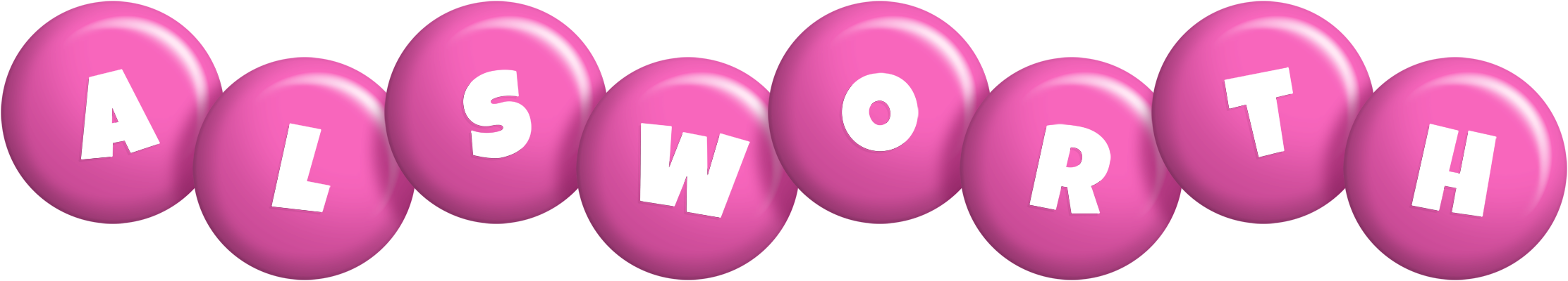 Alsworth candy-pink logo