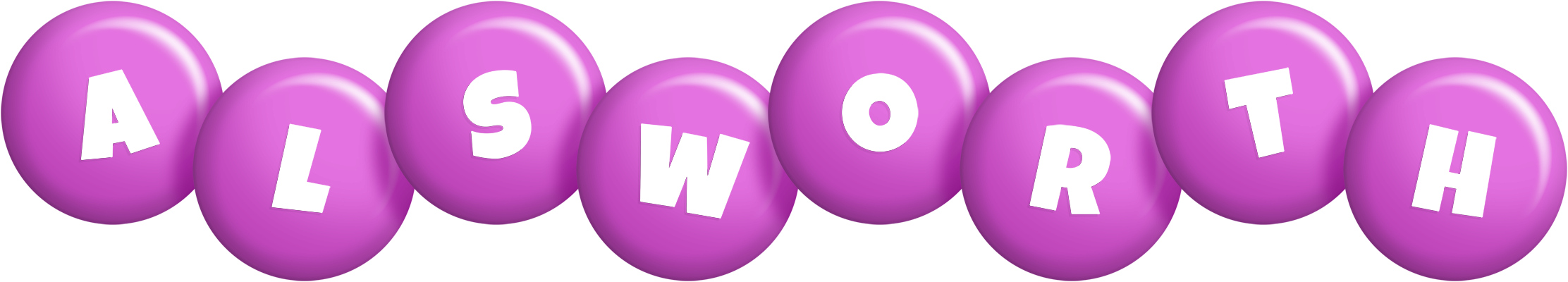 Alsworth candy-purple logo
