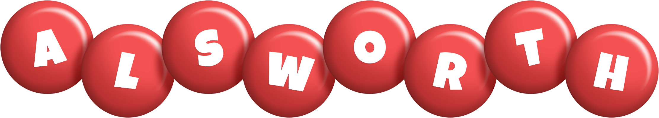Alsworth candy-red logo