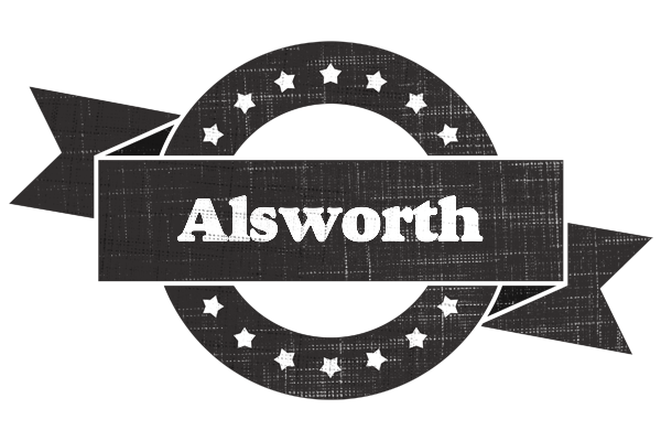 Alsworth grunge logo