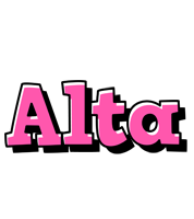 Alta girlish logo