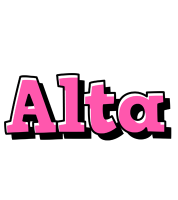 Alta girlish logo