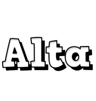 Alta snowing logo