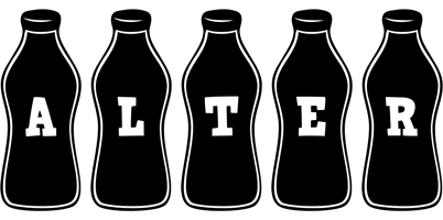 Alter bottle logo