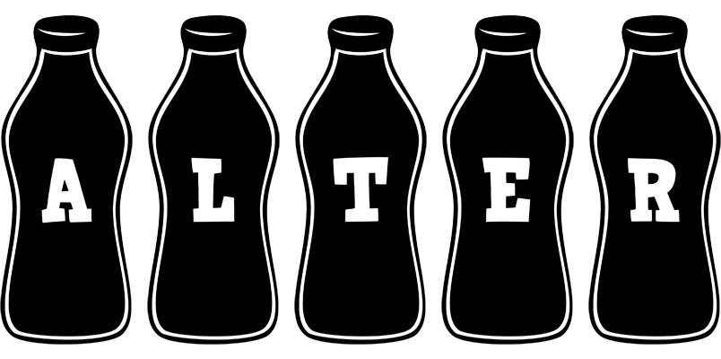 Alter bottle logo