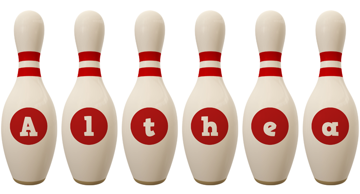 Althea bowling-pin logo