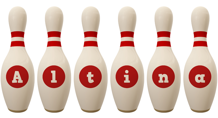 Altina bowling-pin logo