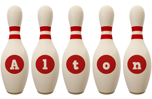 Alton bowling-pin logo