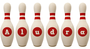 Aludra bowling-pin logo