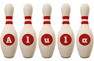 Alula bowling-pin logo