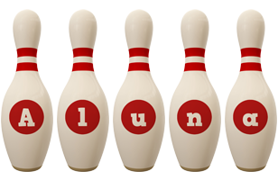 Aluna bowling-pin logo