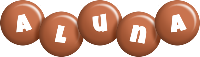 Aluna candy-brown logo