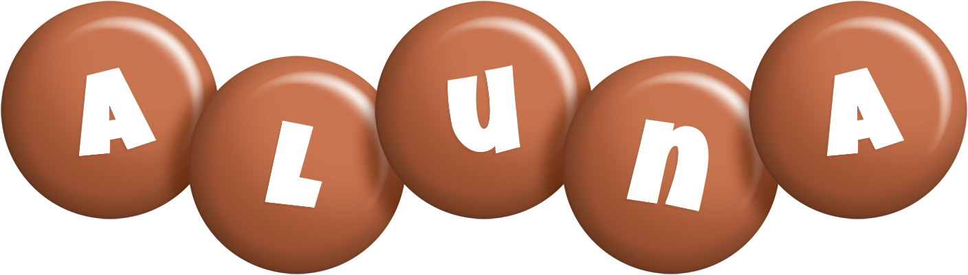 Aluna candy-brown logo