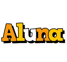 Aluna cartoon logo