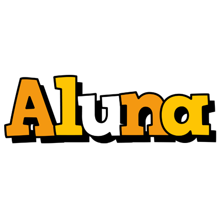 Aluna cartoon logo