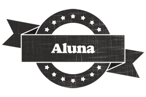 Aluna grunge logo