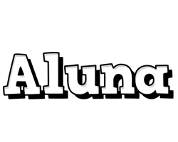 Aluna snowing logo