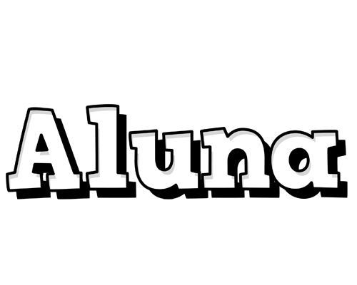 Aluna snowing logo