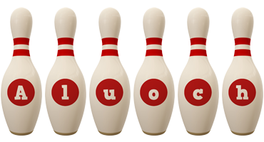 Aluoch bowling-pin logo