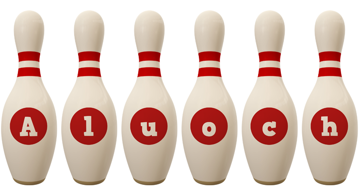Aluoch bowling-pin logo