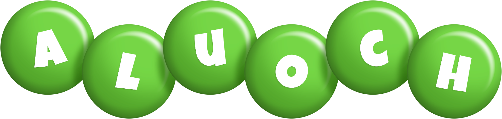 Aluoch candy-green logo