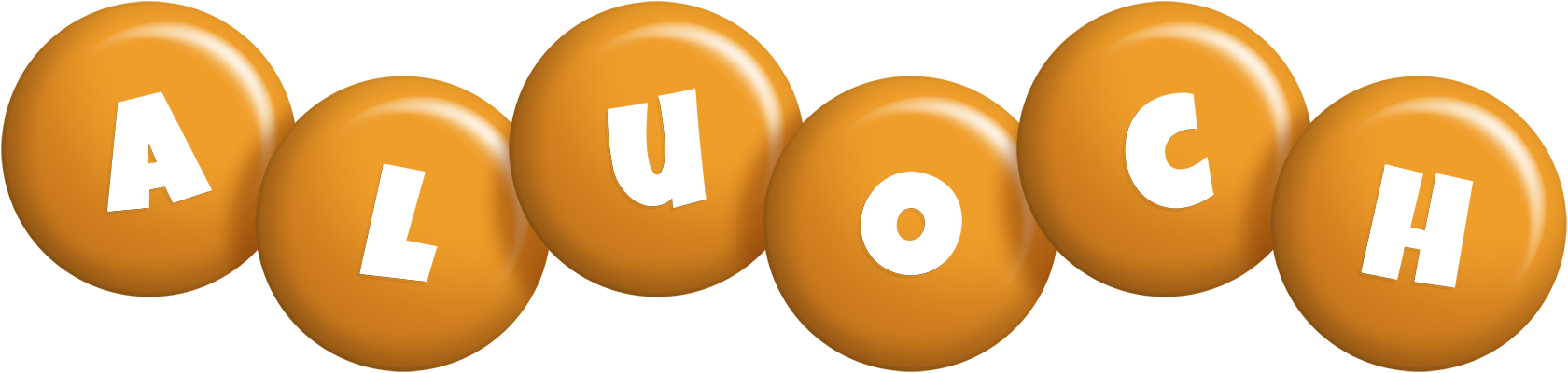 Aluoch candy-orange logo