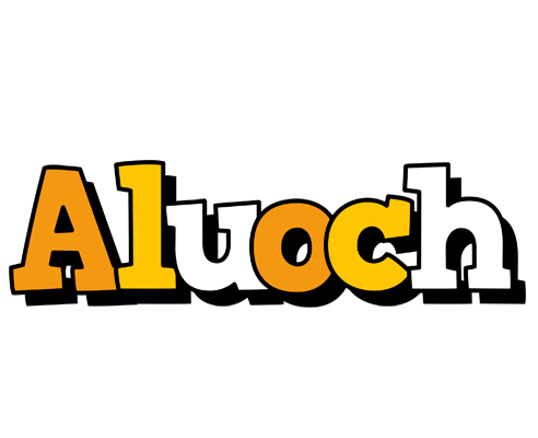 Aluoch cartoon logo